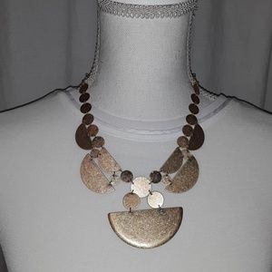 Gold Circles & Half Circles Necklace